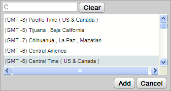 time zone select